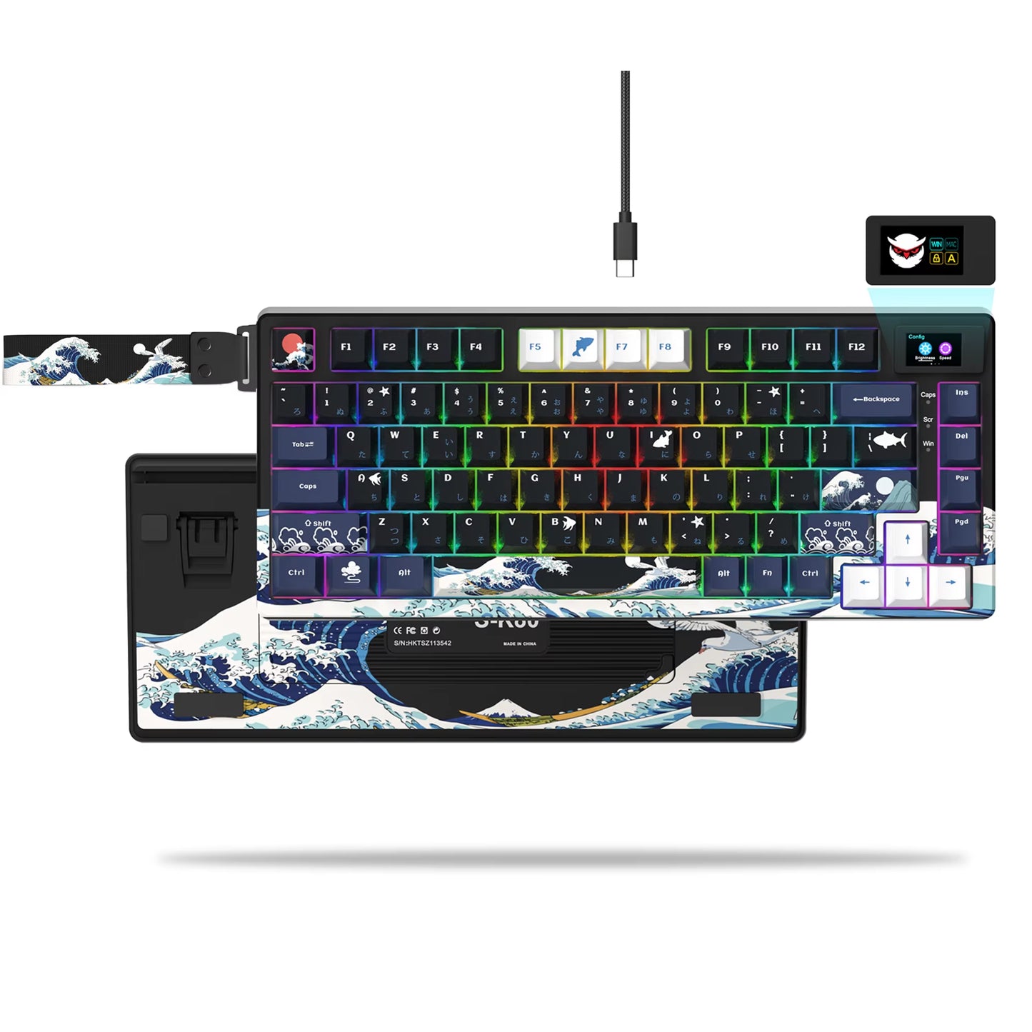 CrystalKeys S80 - Teclado Mecánico Gaming 75% con Pantalla OLED y RGB