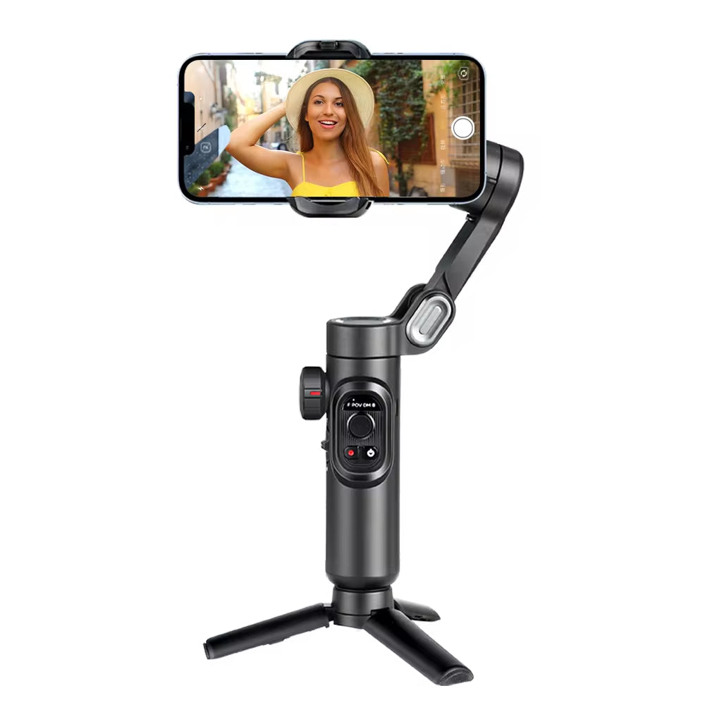 StabilPro XE: Gimbal 3 Ejes con Seguimiento Facial y Luz LED para Vlogging