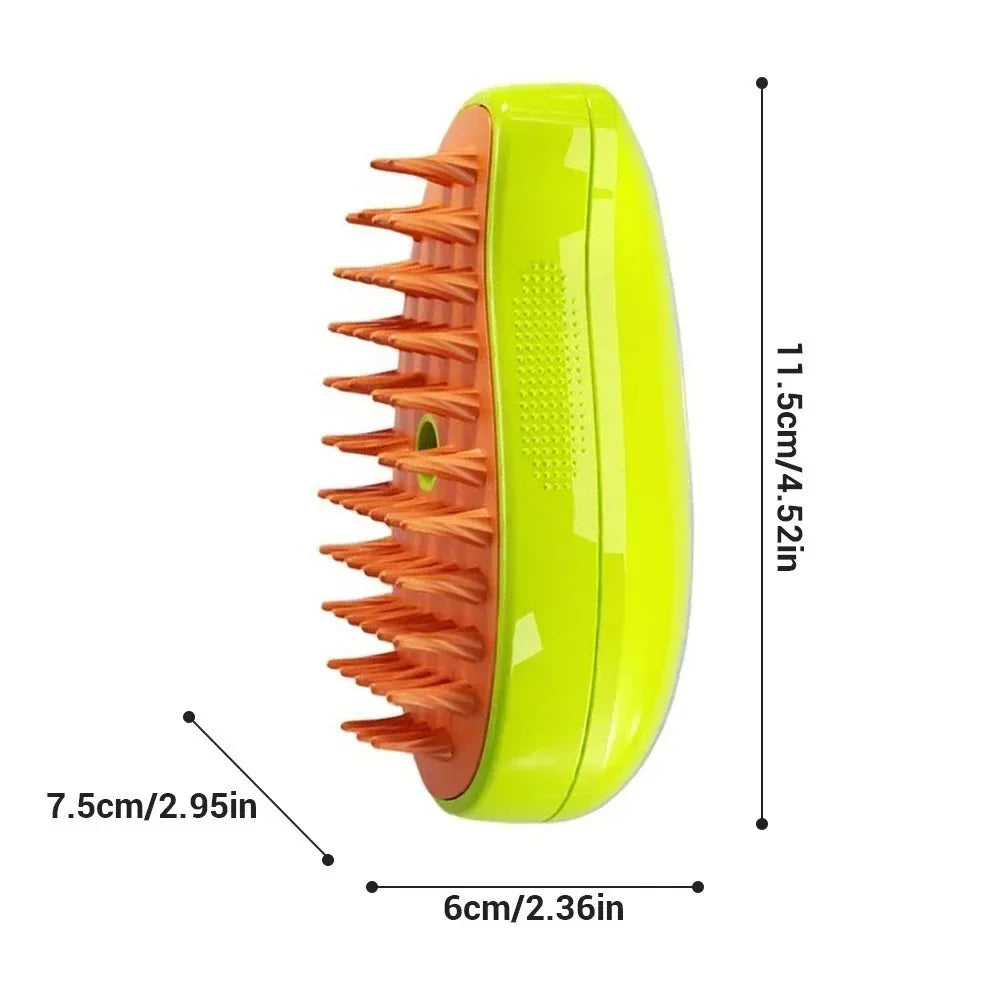 PetSpa Pro 3-in-1 Electric Grooming Brush with Steam & Massage