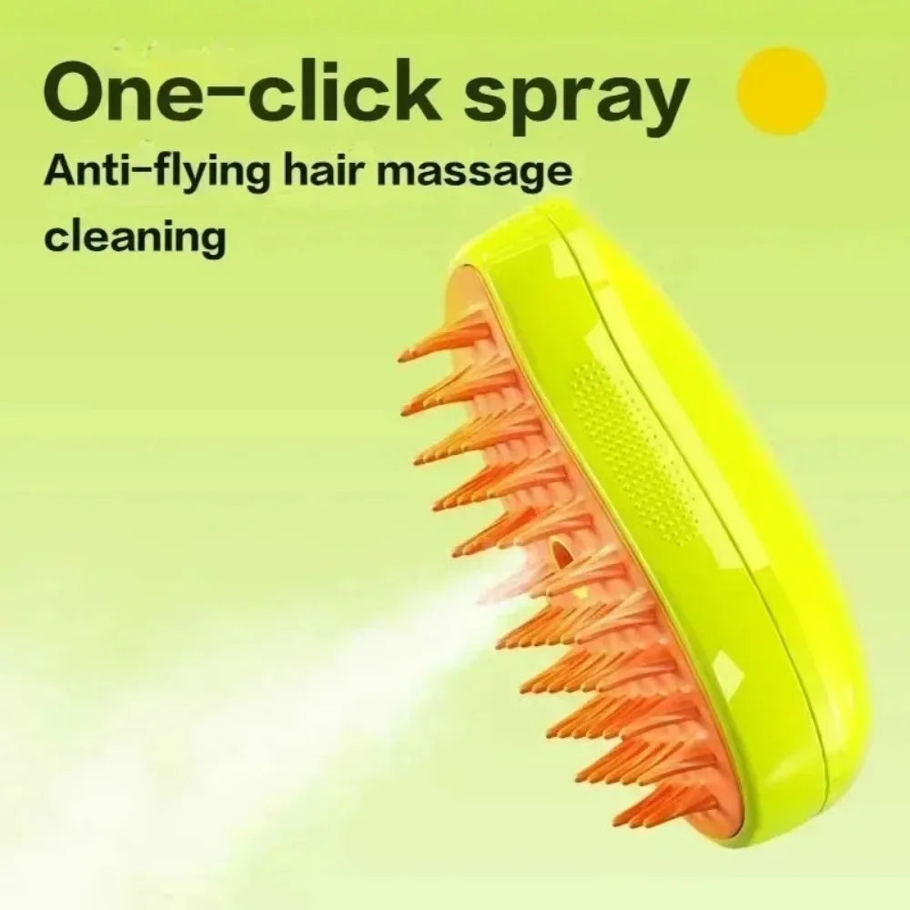 PetSpa Pro 3-in-1 Electric Grooming Brush with Steam & Massage