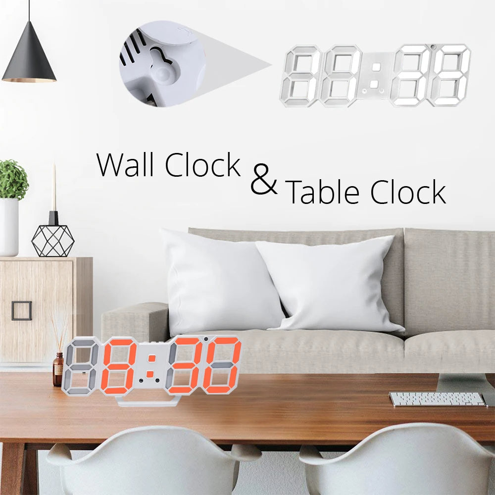 3D LED Reloj de Pared Digital