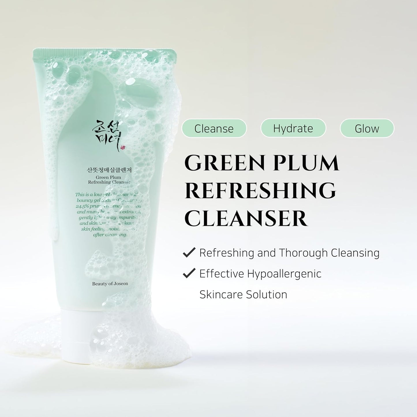 Beauty of Joseon Limpiador Refrescante Green Plum (3.4 Fl Oz, 3.38 Fl.Oz.)
