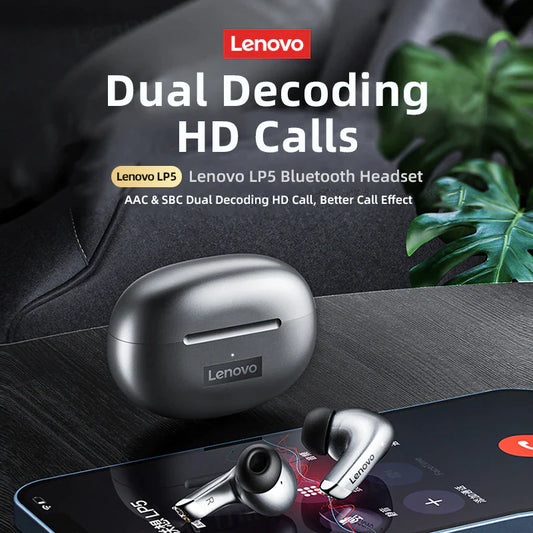 Lenovo LP5 Pro Auriculares Bluetooth 5.4 con Cancelación de Ruido