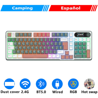 RK98 Elite - Teclado Inalámbrico Mecánico 98 Teclas con Pantalla TFT