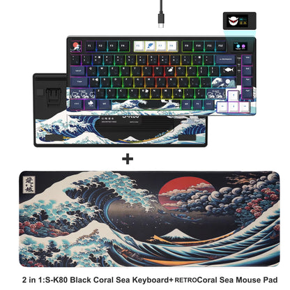 CrystalKeys S80 - Teclado Mecánico Gaming 75% con Pantalla OLED y RGB
