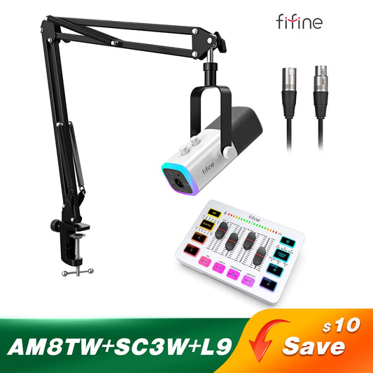 StreamPro Kit - Micrófono + Auriculares + Mezclador para Streaming Profesional