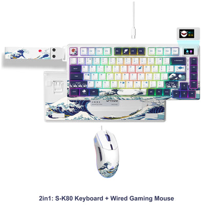 CrystalKeys S80 - Teclado Mecánico Gaming 75% con Pantalla OLED y RGB