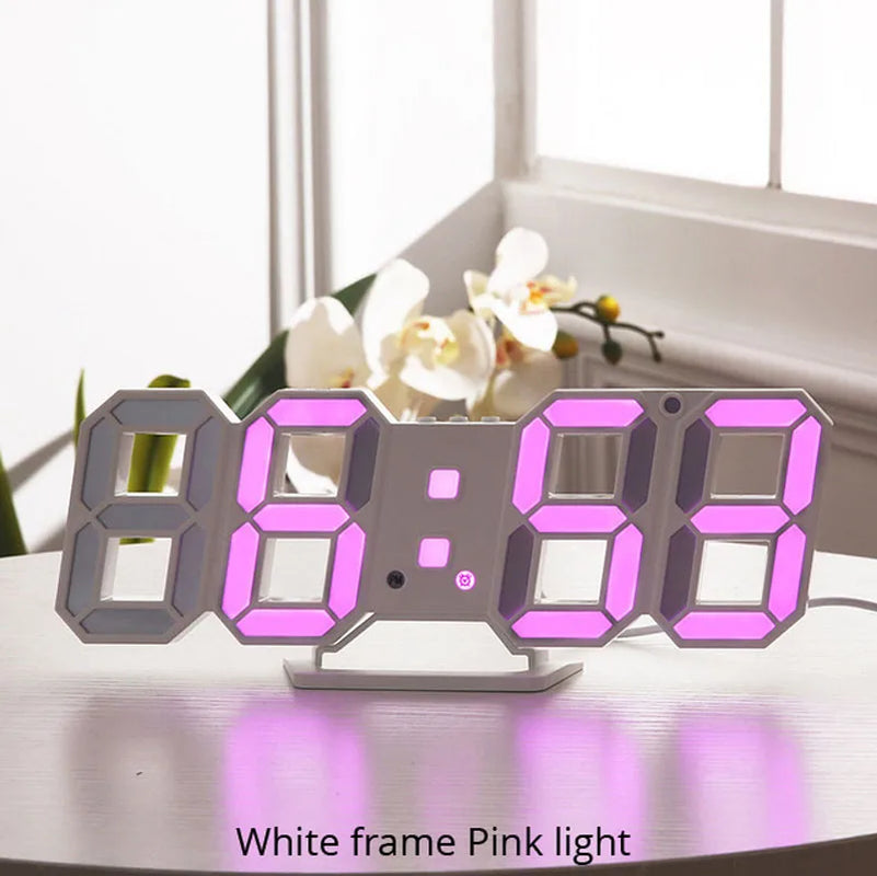 3D LED Reloj de Pared Digital