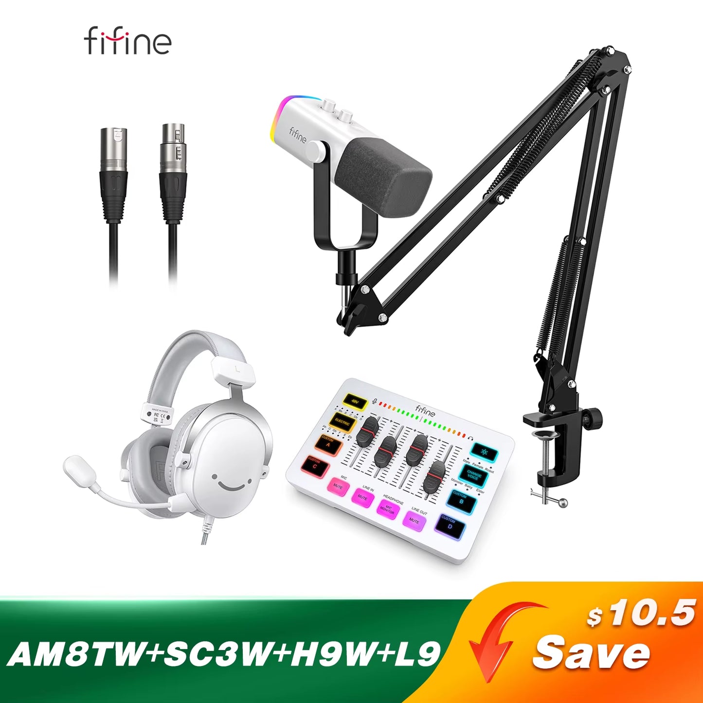 StreamPro Kit - Micrófono + Auriculares + Mezclador para Streaming Profesional