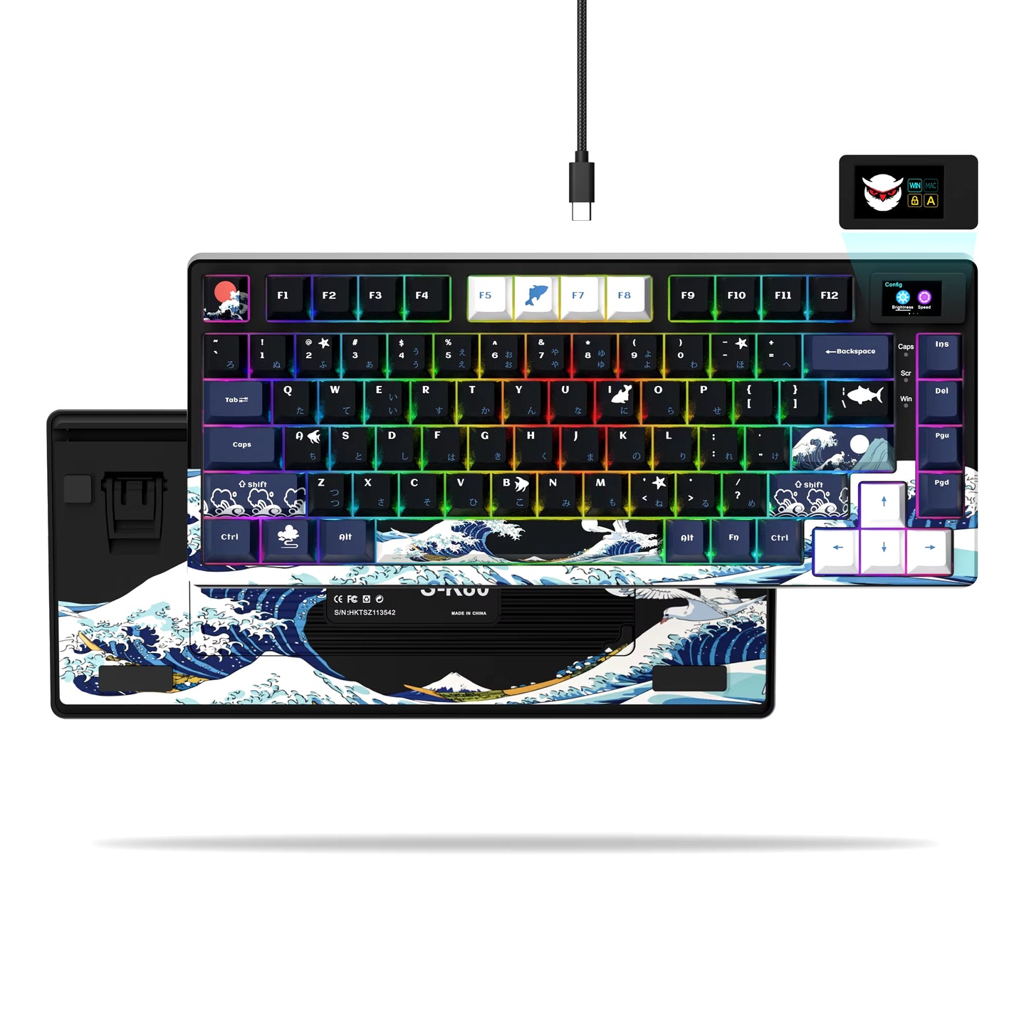 CrystalKeys S80 - Teclado Mecánico Gaming 75% con Pantalla OLED y RGB