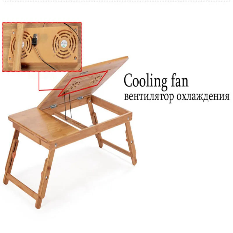 Mesa plegable de bambú para portátil Sofá