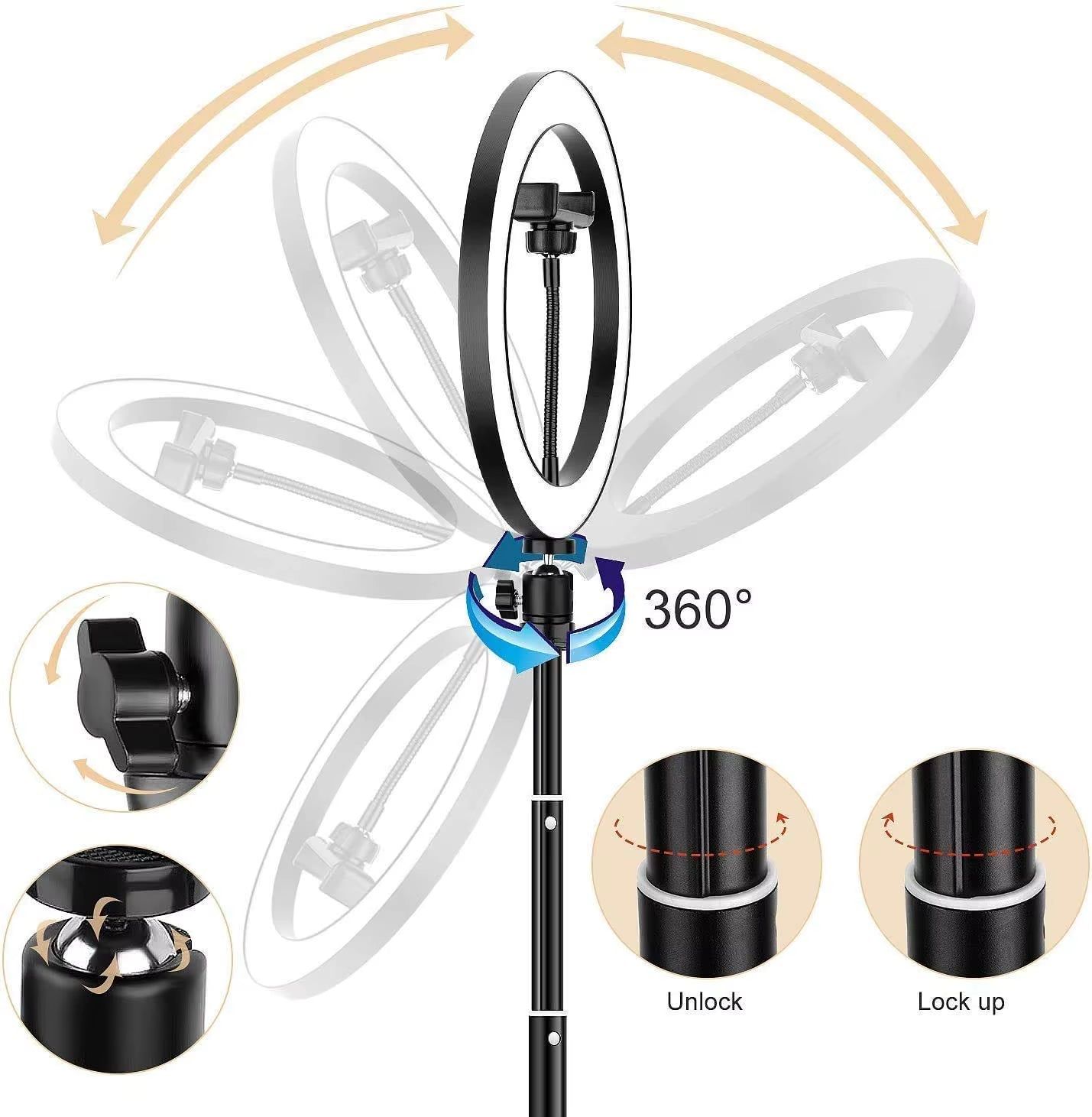 LumiRing Pro - Kit de Iluminación Profesional con Trípode para Redes Sociales