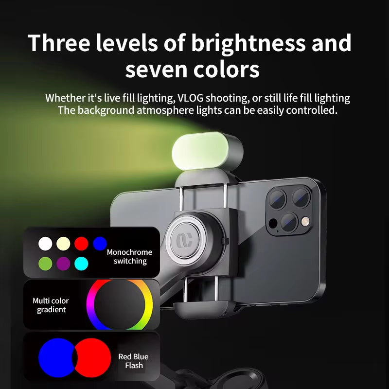StabilPro XE: Gimbal 3 Ejes con Seguimiento Facial y Luz LED para Vlogging