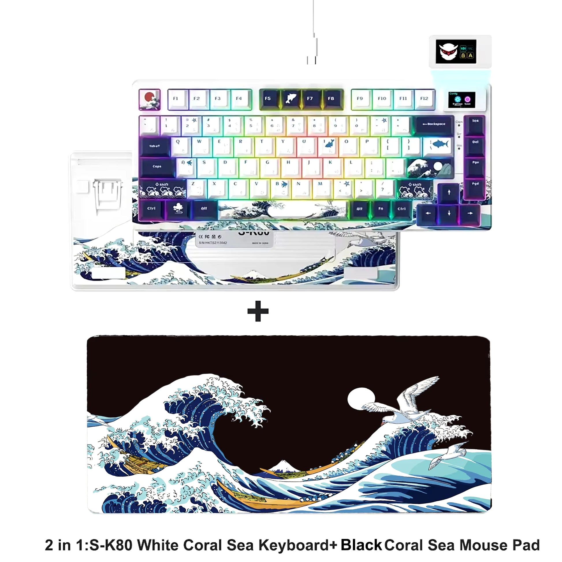 CrystalKeys S80 - Teclado Mecánico Gaming 75% con Pantalla OLED y RGB