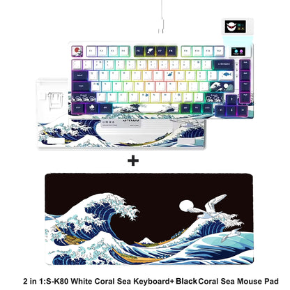 CrystalKeys S80 - Teclado Mecánico Gaming 75% con Pantalla OLED y RGB