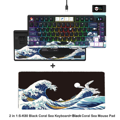 CrystalKeys S80 - Teclado Mecánico Gaming 75% con Pantalla OLED y RGB