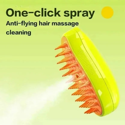 PetSpa Pro 3-in-1 Electric Grooming Brush with Steam & Massage