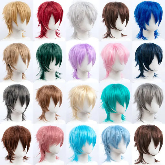 Synthetic Short Wigs Wolf Cut with Bangs