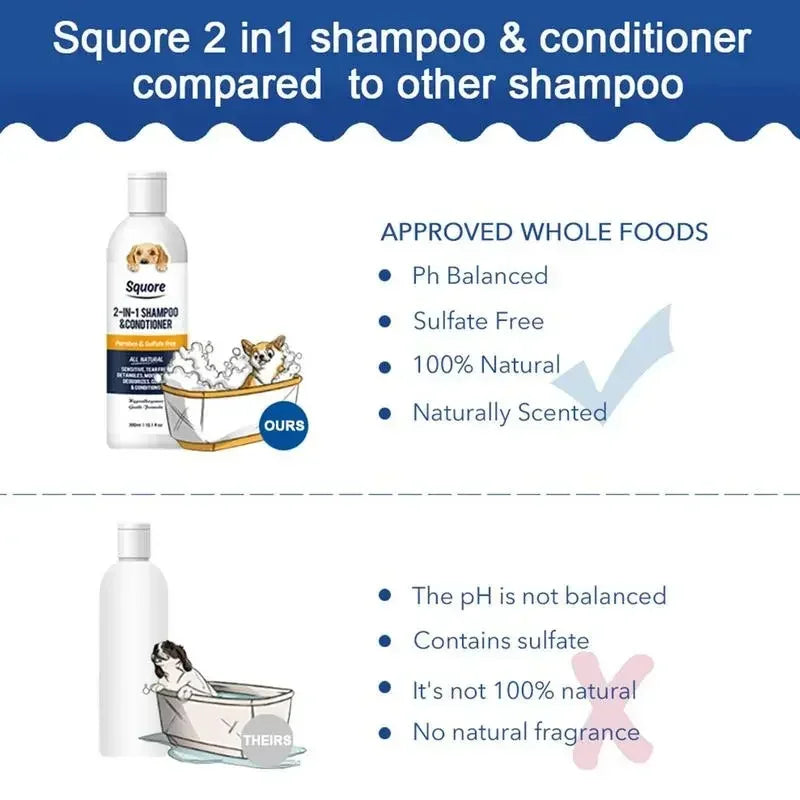 Champú y acondicionador para perros 2 en 1