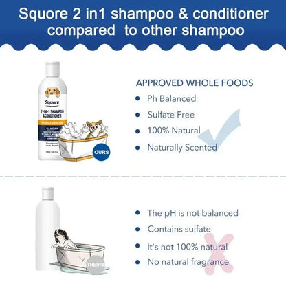 Champú y acondicionador para perros 2 en 1