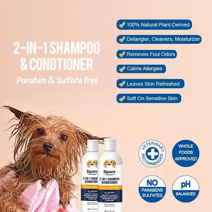 Champú y acondicionador para perros 2 en 1