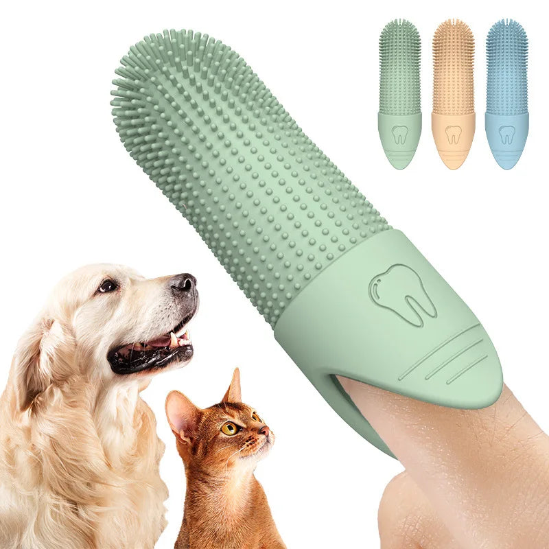 Cepillo de Dientes para Perros, Dedo Limpiador 360