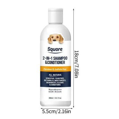 Champú y acondicionador para perros 2 en 1