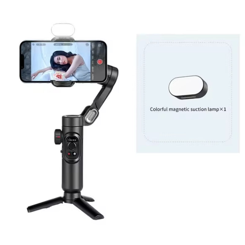 StabilPro XE: Gimbal 3 Ejes con Seguimiento Facial y Luz LED para Vlogging