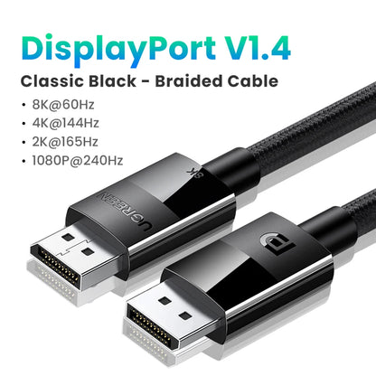 UltraDP Pro - Cable DisplayPort 1.4 para Gaming 8K/165Hz (32.4Gbps)
