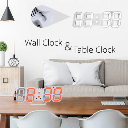 3D LED Reloj de Pared Digital