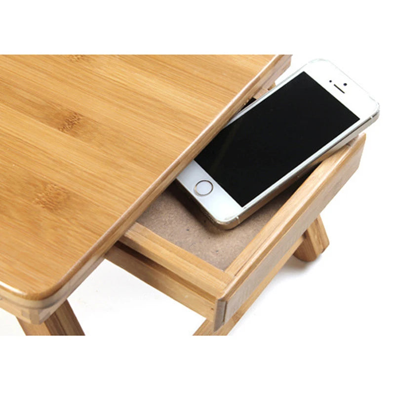 Mesa plegable de bambú para portátil Sofá