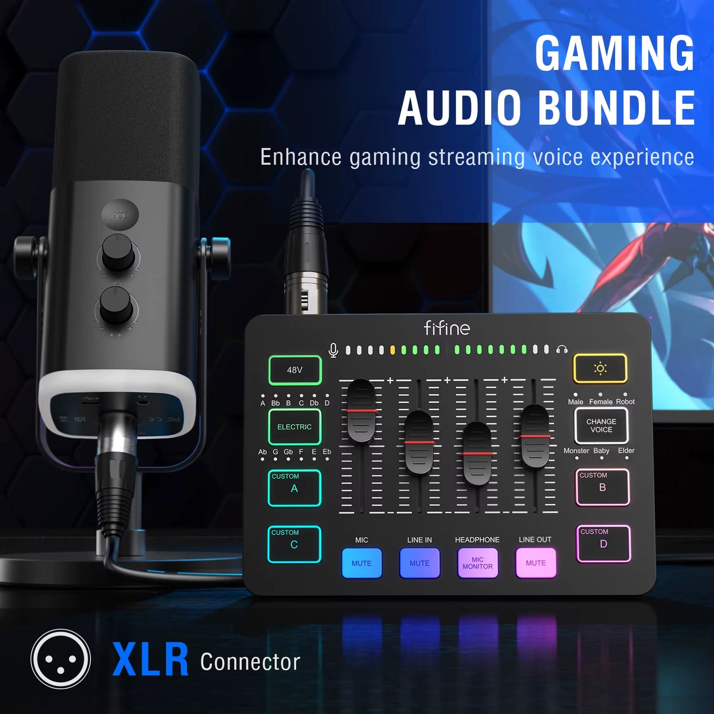 StreamPro Kit - Micrófono + Auriculares + Mezclador para Streaming Profesional