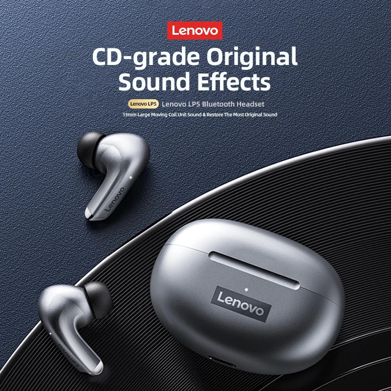 Lenovo LP5 Pro Auriculares Bluetooth 5.4 con Cancelación de Ruido