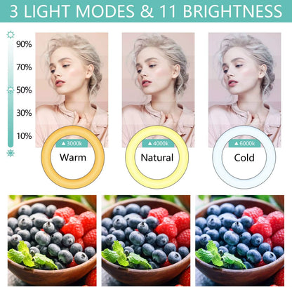 LumiRing Pro - Kit de Iluminación Profesional con Trípode para Redes Sociales