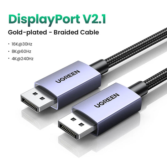 UltraDP Pro - Cable DisplayPort 1.4 para Gaming 8K/165Hz (32.4Gbps)