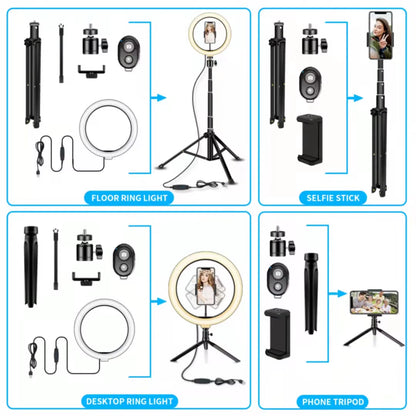 LumiRing Pro - Kit de Iluminación Profesional con Trípode para Redes Sociales